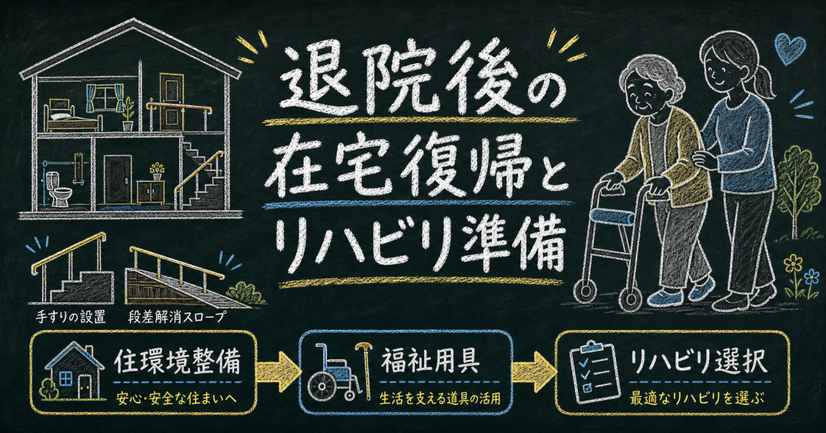急な退院で不安な方へ。退院後歩けない親の在宅復帰とリハビリ準備