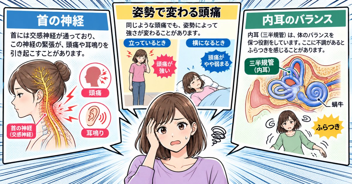 事故後の原因不明な症状で疑われる代表的な状態